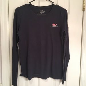 Vineyard Vines Navy Blue Classic Long Sleeve